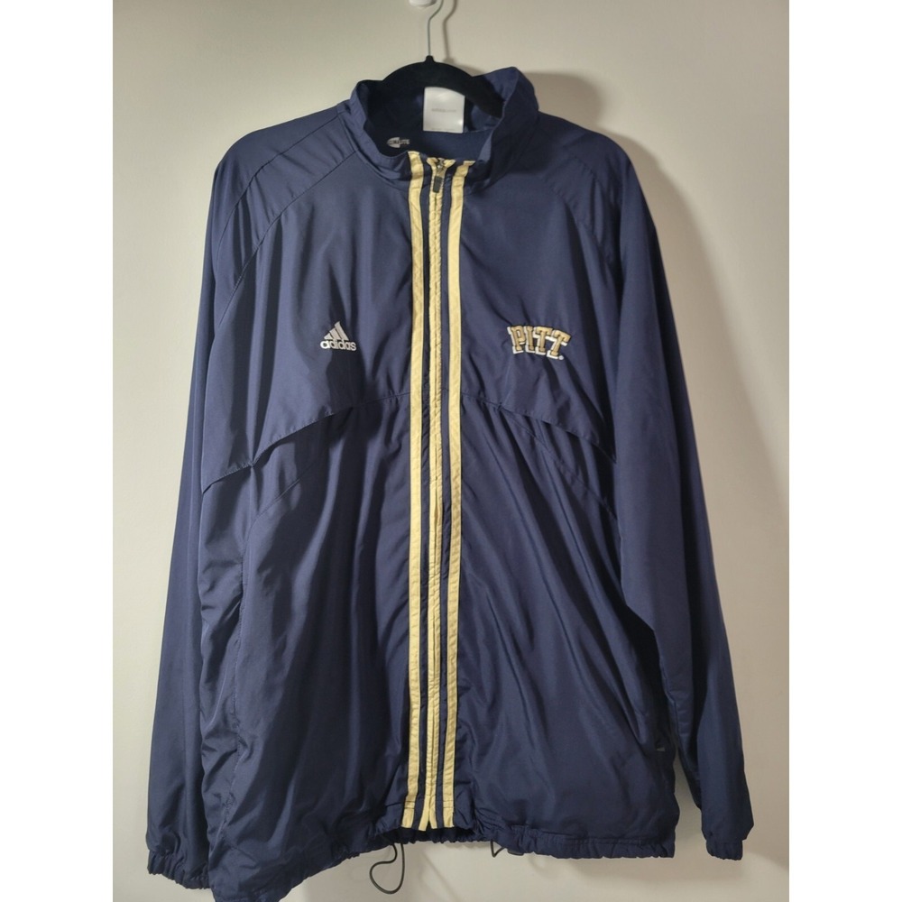 Vintage ADIDAS Pitt University of Pittsburgh Windbreaker Jacket Size XL
